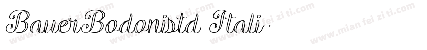 BauerBodonistd Itali字体转换